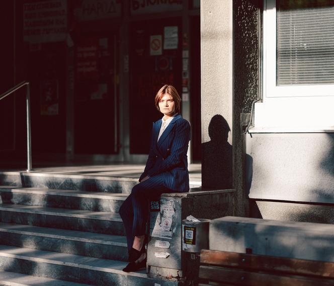 Nikolina Sinđelić, devant son université, à Belgrade, le 26 août 2025.