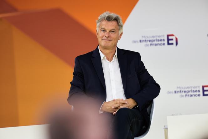 Fabien Roussel, lors de l’université d’été du MEDEF, à Paris, le 28 août 2025.
