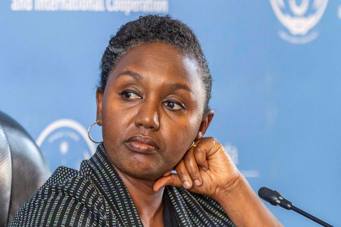 Yolande Makolo, porte-parole du gouvernement rwandais, à Kigali, le 14 juin 2022.