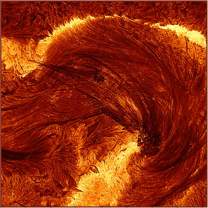 Eruption solaire prise par le télescope solaire Inouye, le 8 août 2024.