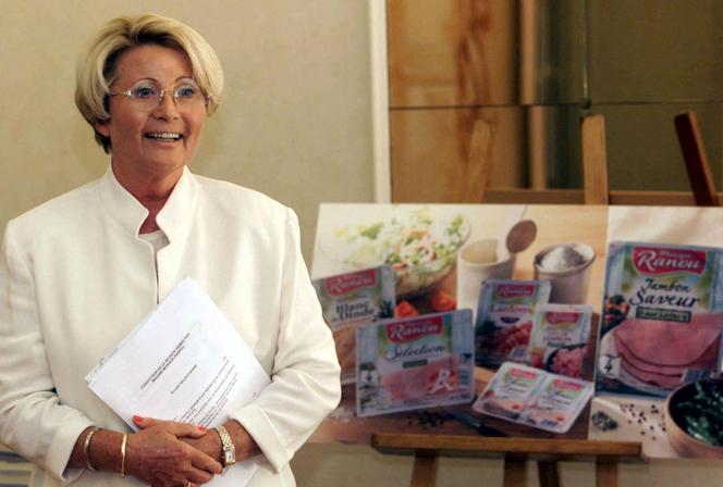 Monique Rannou, lors de la présentation de produits de la marque Monique Ranou, à Paris, le 7 février 2001.
