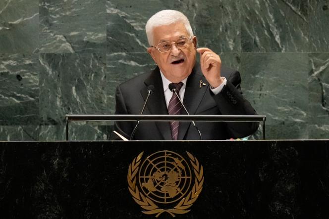 Le président de l’Autorité palestinienne, Mahmoud Abbas, lors de l’Assemblée générale des Nations unies, à New York, le 26 septembre 2024.