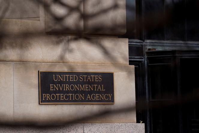 L’entrée du siège de l’Agence de protection de l’environnement américaine (EPA), à Washington, le 18 février 2025. 