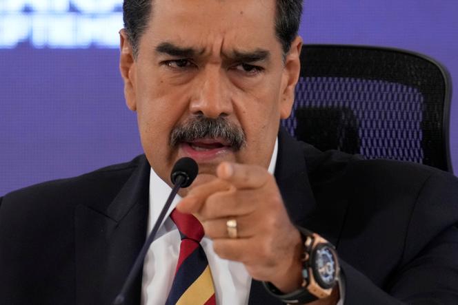 Venezuela President Nicolas Maduro speaks during a press conference in Caracas, Venezuela, on Monday, September 1, 2025.