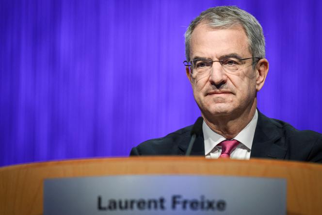 Le directeur général de Nestlé, Laurent Freixe, lors de l’assemblée générale des actionnaires du groupe, à Ecublens, en Suisse, le 16 avril 2025.