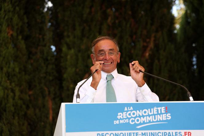 Eric Zemmour  lors de l’université d’été de Reconquête ! à Orange (Vaucluse), le 31 août 2025. 