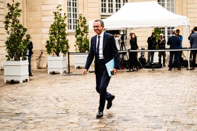 Le ministre de l’intérieur, Bruno Retailleau, à Matignon, à Paris, le 2 septembre 2025.
