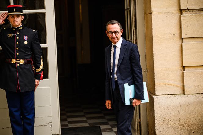 Le ministre de l’intérieur, Bruno Retailleau, à Matignon, le 2 septembre 2025.
