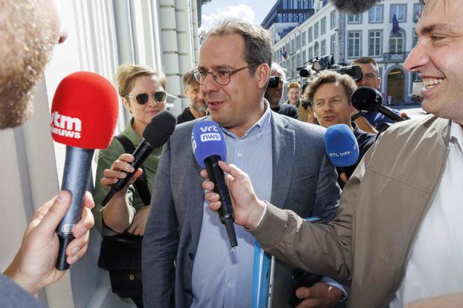 David Clarinval, vice-premier ministre et ministre de l’économie et du travail belge, lors d’une réunion du gouvernement fédéral, à Bruxelles, le 1er septembre 2025. Les ministres discuteront de la situation humanitaire dans la bande de Gaza et des attaques israéliennes.