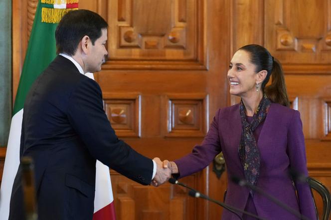 Le secrétaire d’État, Marco Rubio, et la présidente du Mexique, Claudia Sheinbaum, à Mexico, le 3 septembre 2025.