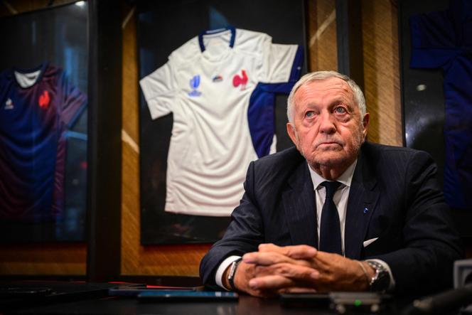Jean-Michel Aulas, lors d’une conférence de presse au sujet des élections municipales de 2026, à Lyon, le 4 septembre 2025.