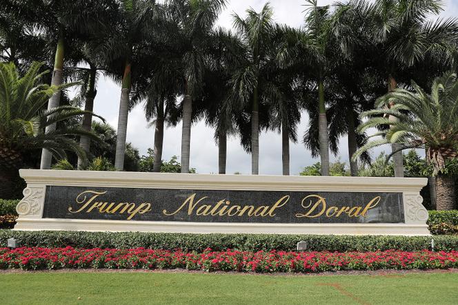 L’entrée principale du golf Trump National Doral Miami, en Floride, en octobre 2019.
