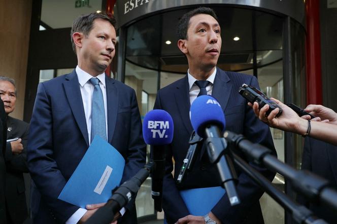 François-Xavier Bellamy et Othman Nasrou, à Paris, le 28 juillet 2025.
