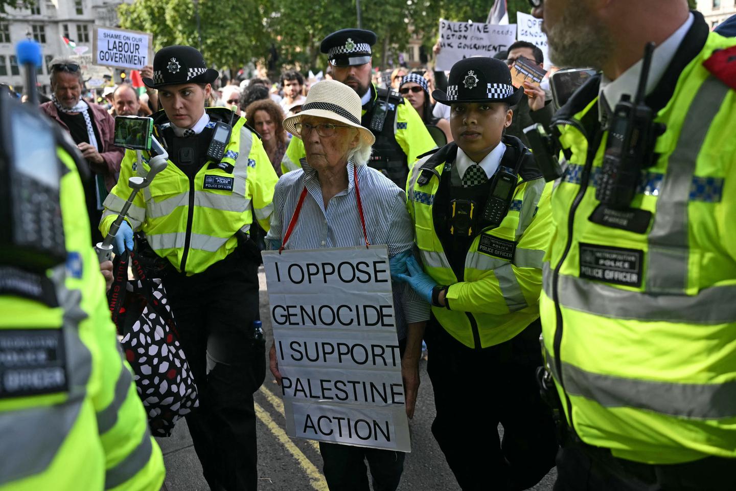 At least 425 arrested at London protest supporting banned group Palestine Action