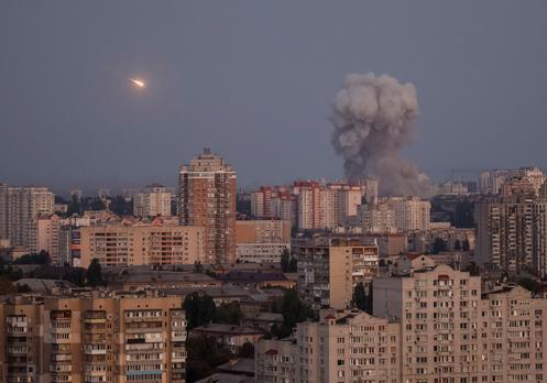 Un missile russe lancé sur Kiev, le 7 septembre 2025.