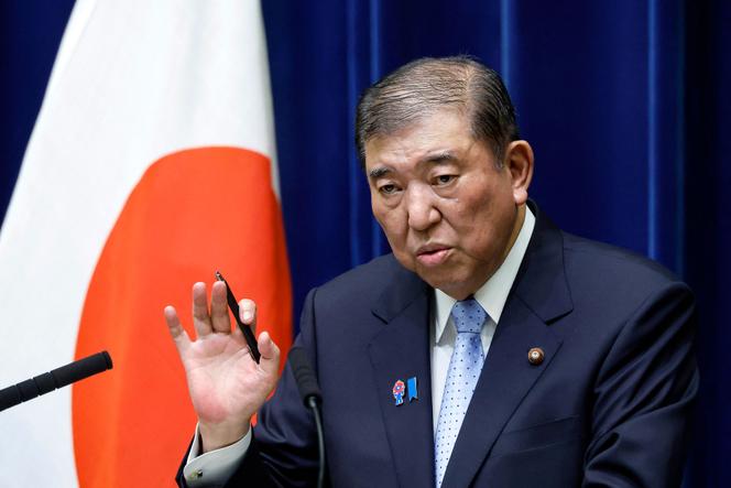 Shigeru Ishiba, alors premier ministre du Japon, en conférence de presse, à Tokyo, le 23 juin 2025.