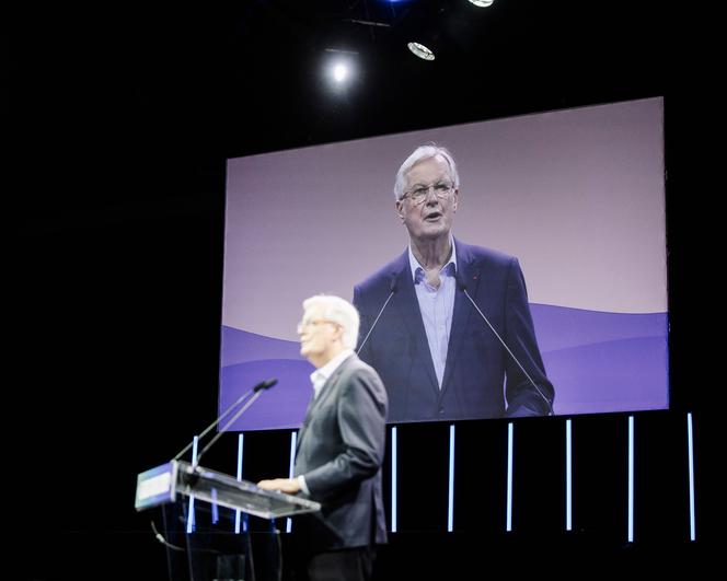 Michel Barnier lors du rendez-vous estival du parti Les Républicains, à Port-Marly, le dimanche 7 septembre 2025.