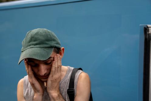 Dmytro, whose mother died in the Russian airstrike on Yarova. Pictured here in Sloviansk, Ukraine, on September 9, 2025.