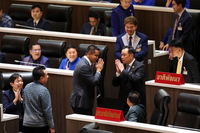 Anutin Charnvirakul, nouveau premier ministre thaïlandais, au Parlement, à Bangkok, le 5&nbsp;septembre 2025. 
