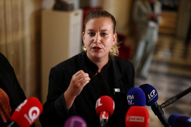 La députée (Val-de-Marne) Mathilde Panot, présidente de La France insoumise et du groupe parlementaire LFI-NFP, à l’Assemblée nationale, à Paris, le 9 septembre 2025. 