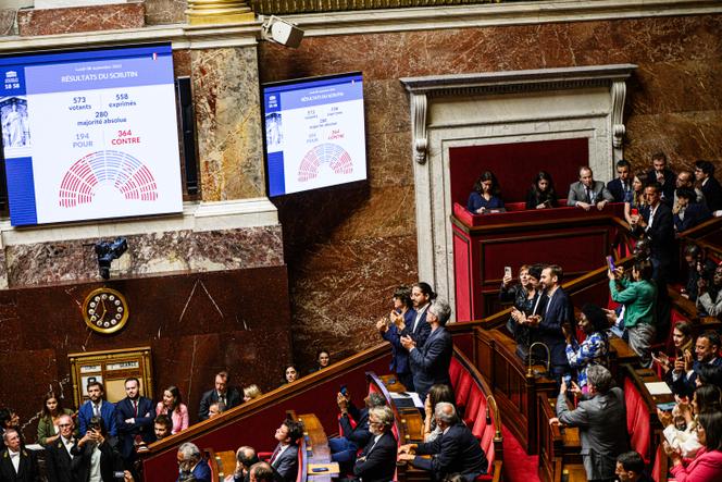 A l’Assemblée nationale après les résultats du vote de cofiance demandé par François Bayrou, le 8 septembre 2025.