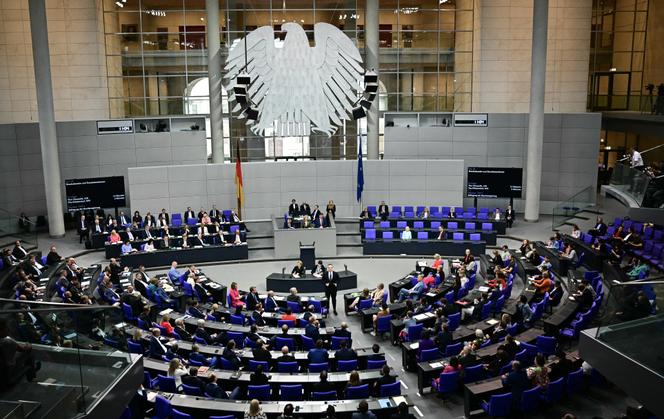 A la Chambre des députés (Bundestag), à Berlin, le 9 juillet 2025.