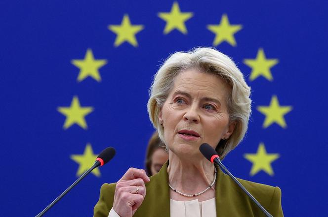 La présidente de la Commission européenne, Ursula von der Leyen, le 10 septembre à Strasbourg.