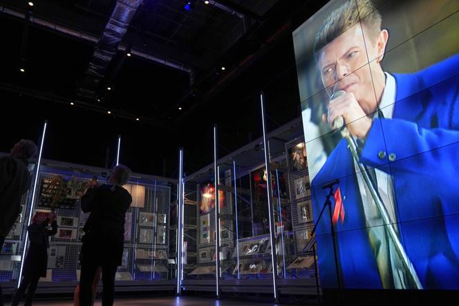 L’espace dédié à David Bowie, situé dans la Storehouse du Victoria and Albert Museum, à Londres, le 10 septembre 2025.