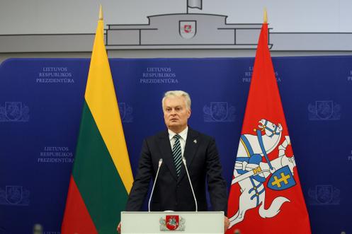 Le président lithuanien, Gitanas Nauseda, au palais présidentiel de Vilnius, le 11 septembre 2025.