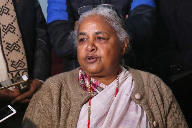 L’ancienne cheffe de la Cour suprême du Népal Sushila Karfi, à Katmandou (Népal), le 30 janvier 2019.