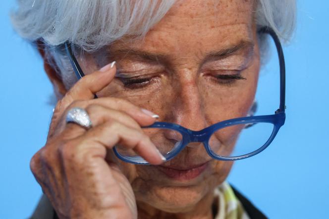 Christine Lagarde, la présidente de la Banque centrale européenne (BCE), à l’issue de la réunion du Conseil des gouverneurs, au siège de la BCE à Francfort (Allemagne), le 11 septembre 2025. 