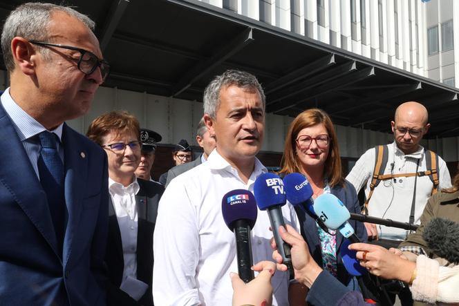 Le ministre de la justice démissionnaire, Gérald Darmanin, à Tourcoing (Nord), le 12 septembre 2025. 