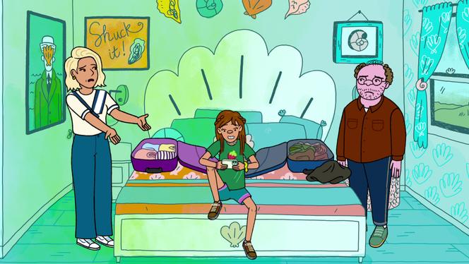Angelique Cabral, Michaela Dietz et Ben Feldman prêtent leurs voix aux personnages de Jen, Hannah et Avi Schwooper dans la série d’animation « Long Story Short », créée par Raphael Bob-Waksberg.