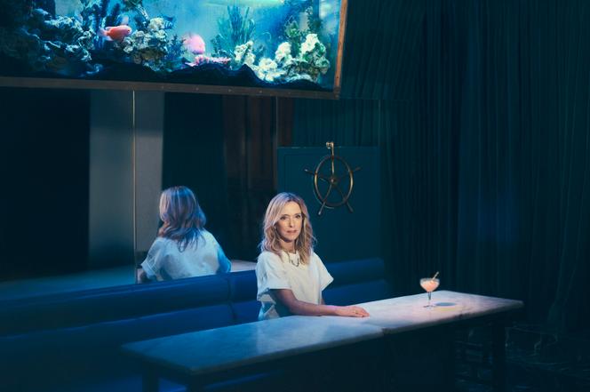 Léa Drucker, dans le restaurant de l’Hôtel Grand Amour, Paris 10ᵉ, le 2 septembre 2025.
