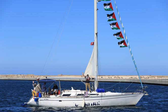 Un bateau de la Global Sumud Flotilla, à Bizerte, en Tunisie, le 13 septembre 2025.