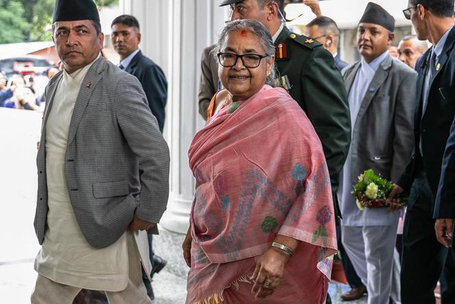 Sushila Karki, la nouvelle première ministre du gouvernement intérimaire népalais, à Katmandou, le 14 septembre 2025.
