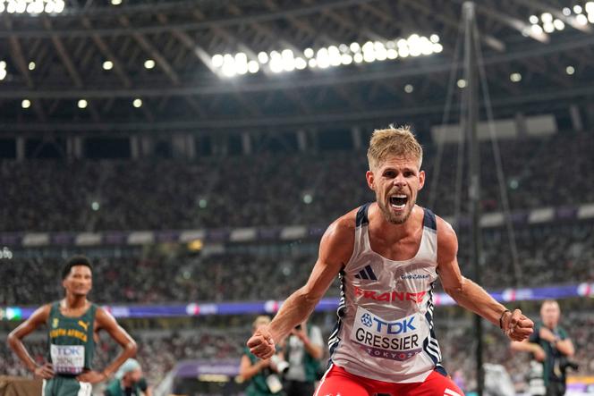 Le Français Jimmy Gressier, lors de la finale du 10 000 m des championnats du monde d’athlétisme de Tokyo, le 14 septembre 2025.