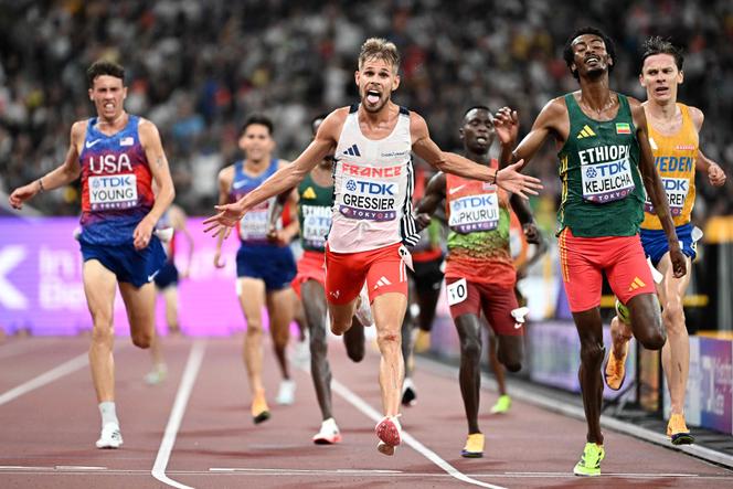 Le Français Jimmy Gressier lors de la finale du 10 000 m des championnats du monde d’athlétisme de Tokyo, le 14 septembre 2025 à Tokyo.