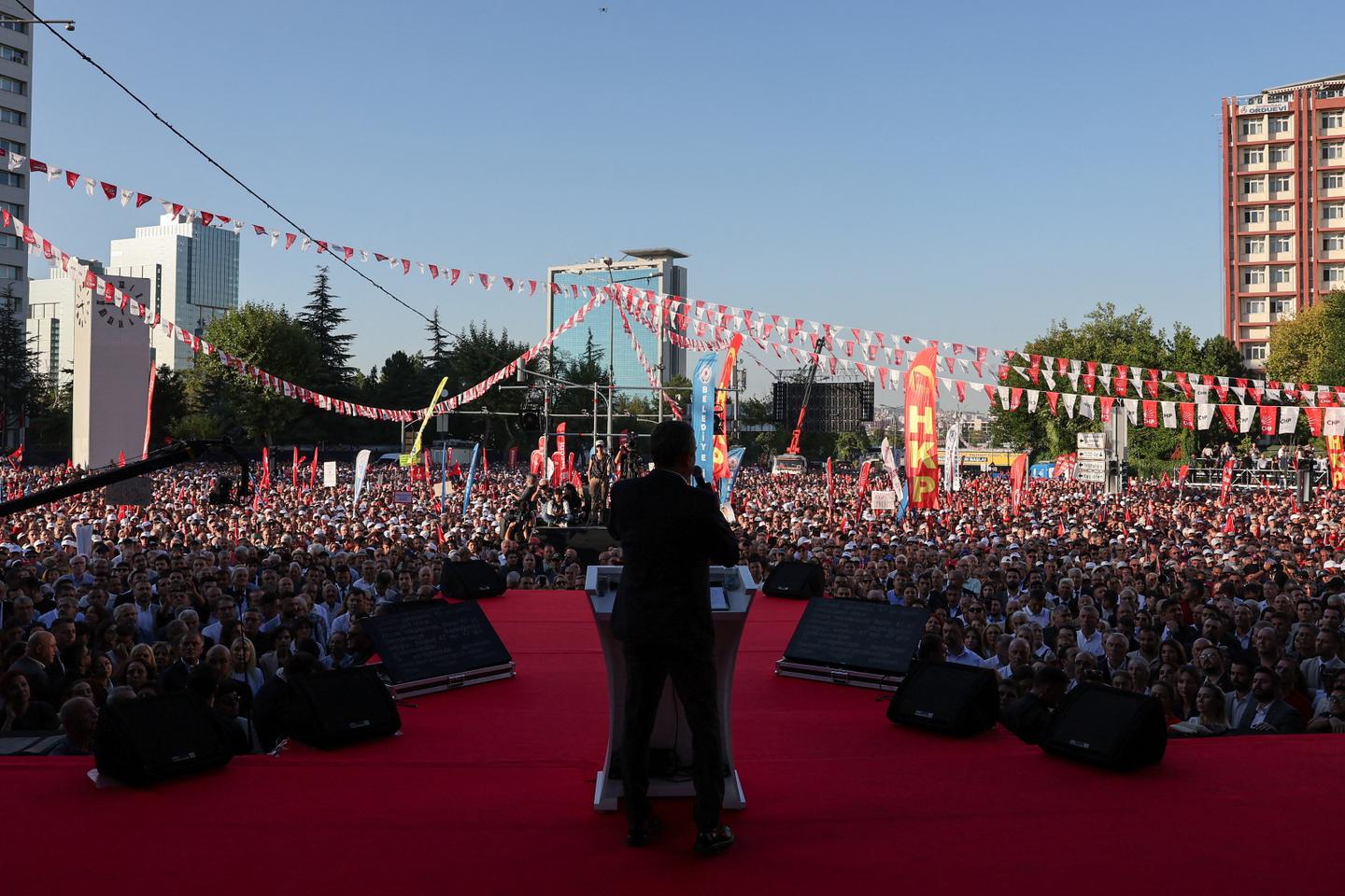 Tens of thousands join Ankara protest ahead of opposition court showdown