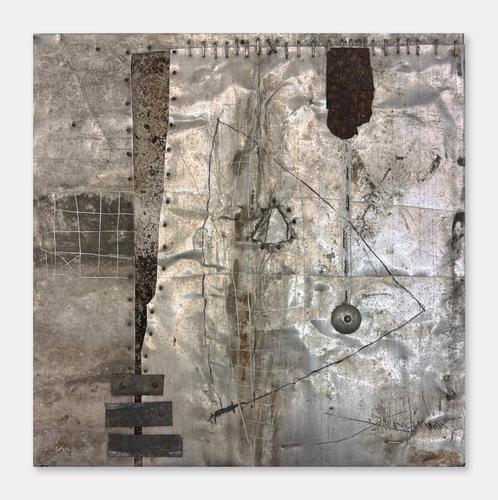 « Abstract 3 », de Salifou Lindou (2005). Gravure sur tôle (30 cm x 30 cm).