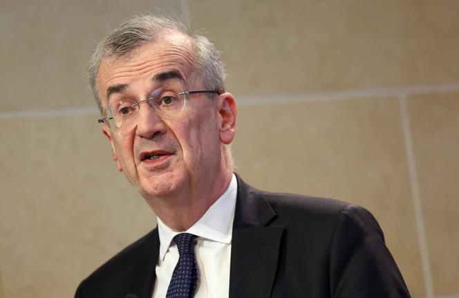 Le gouverneur de la Banque centrale française, François Villeroy de Galhau, lors d’un événement organisé au Peterson Institute for International Economics le 12 avril 2023 à Washington, DC. 