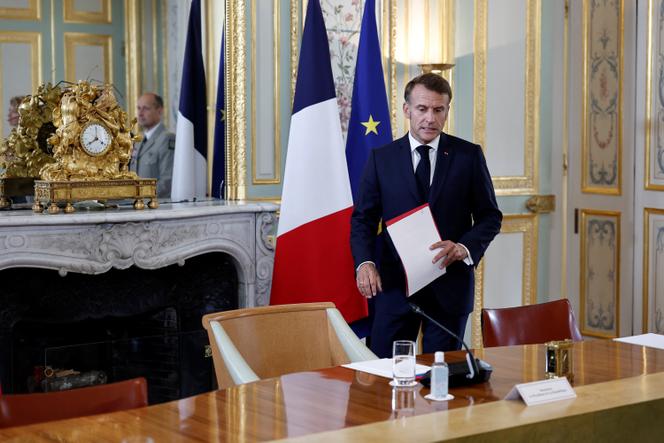 Le président français, Emmanuel Macron, à l’Elysée, le 15 septembre 2025. 