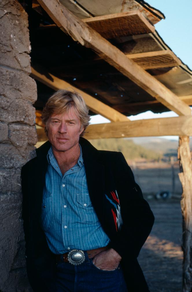 L’acteur américain, Robert Redford, lors du tournage de « Milagro », qu’il a réalisé et produit, au Nouveau Mexique, en 1988. 