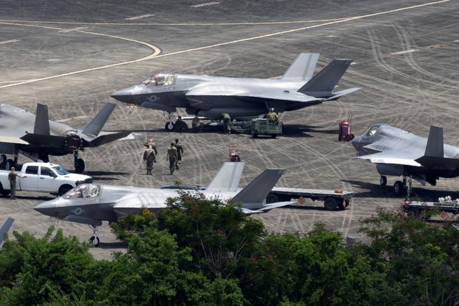 Des F-35 du corps des marines américains à Ceiba, à Porto Rico, le 15 september 2025.