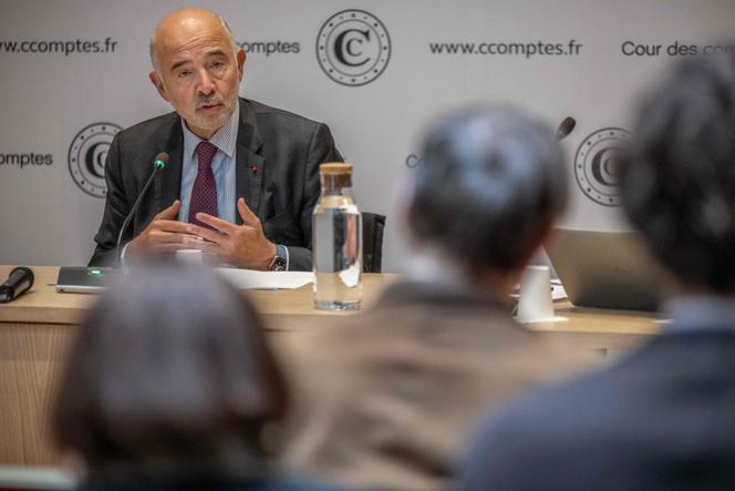 Le premier président de la Cour des comptes française, Pierre Moscovici, au siège de la Cour des comptes à Paris, le 16 septembre 2025.
