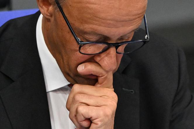 Le chancelier allemand, Friedrich Merz, lors d’une séance du Bundestag , à Berlin, le 17 septembre 2025. 