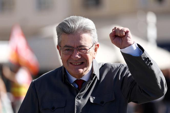 Jean-Luc Mélenchon, le chef de file de La France insoumise, lors d’une manifestation à Marseille, le 18 septembre 2025.