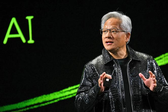 Jensen Huang, PDG de Nvidia, au Consumer Electronics Show, à Las Vegas, le 6 janvier 2025.