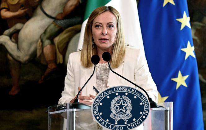 La première ministre italienne, Giorgia Meloni, au Palazzo Chigi, à Rome, le 15 juillet 2025.