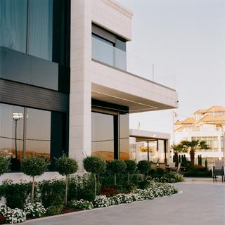 L'une des maisons luxueuses dans le village palestinien de Turmus Ayya.